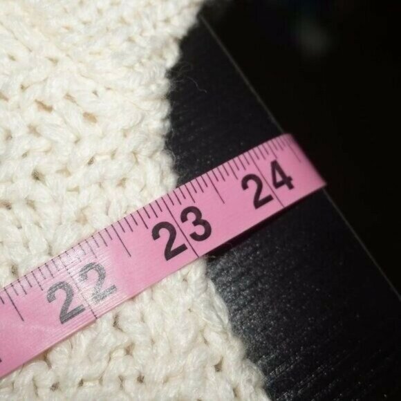 Vintage 80s Cottagecore Floral Handknit Sweater Medium New - Picture 6 of 7